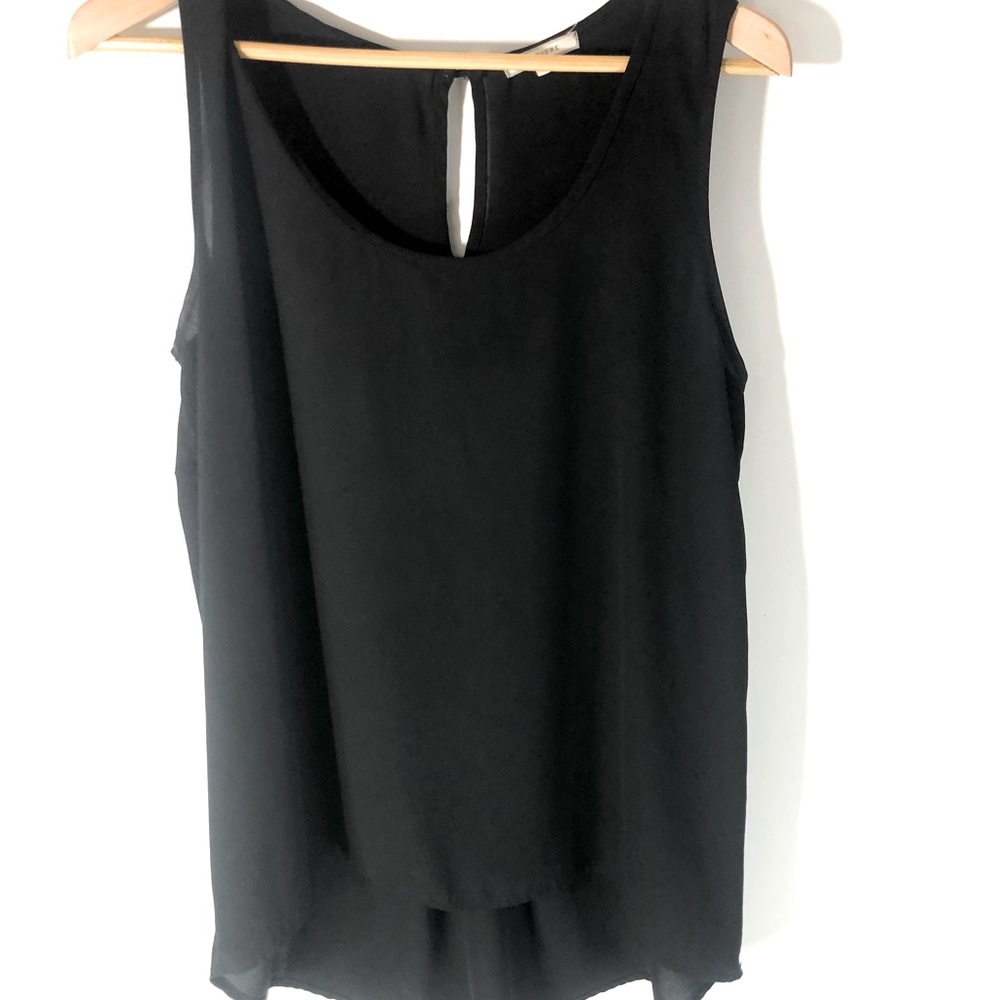 Long Black Silky Polyester Tunic - Picture 1 of 9